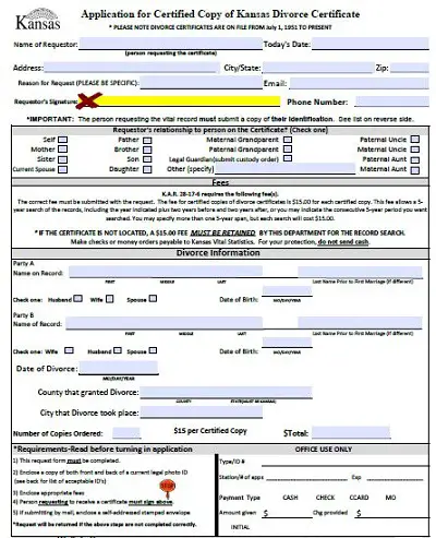 divorce certificate template