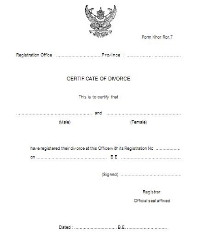 fake divorce papers template