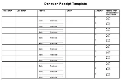 free donation receipt template