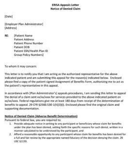 12+ Free Sample Appeal Letter For Denied Claims Templates - PDF ...