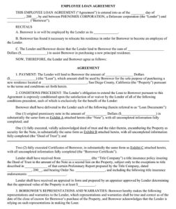 22+ Free Employee Loan Agreement Templates - PDF, DOC » Template Republic