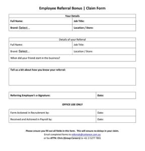 30+ Free Simple Employee Referral Form Templates (PDF, Word) » Template ...