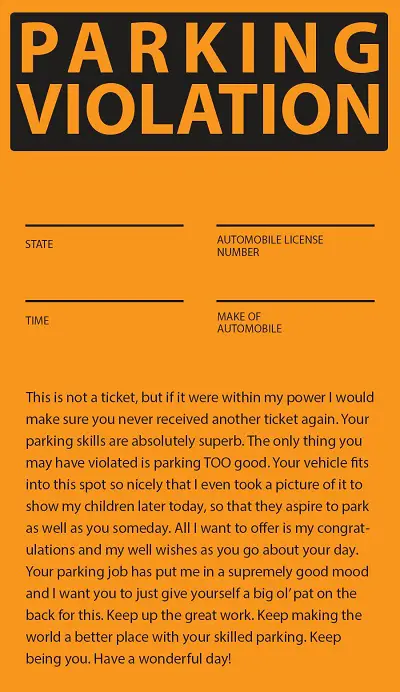 Fake Parking Ticket Templates