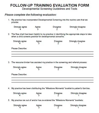 trainer feedback form