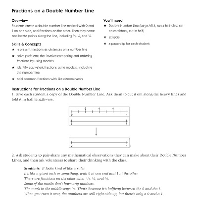 Fractions on a Double Number Line