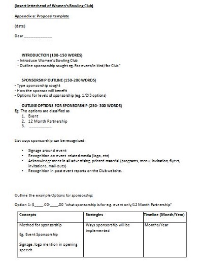 sponsor contract template