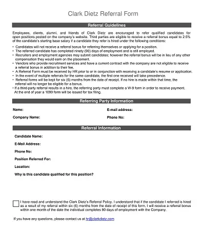 General Employee Referral Form