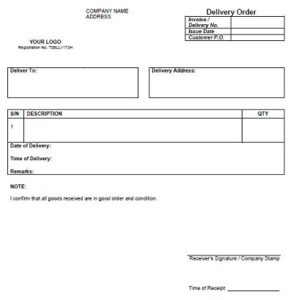 25+ FREE Delivery Order Format in Excel (PDF, Excel, Word) » Template ...