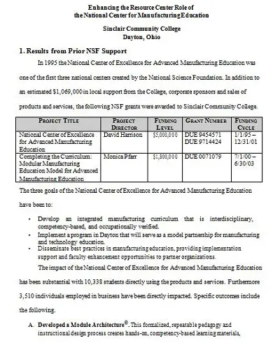example grant proposal