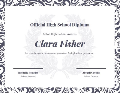 free high school diploma template with seal