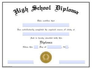 Free High School Diploma Templates Word, PDF » Template Republic