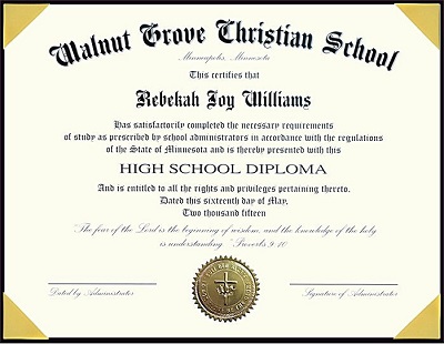 free high school diploma template