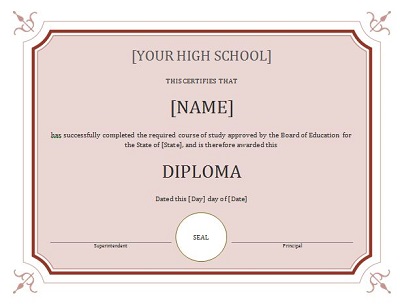 free printable high school diploma