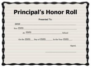 30+ Honor Roll Certificate Word Templates (Free Word & PDF) » Template ...