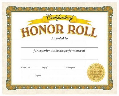 free honor roll certificate template microsoft word