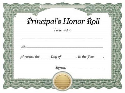 honor roll awards