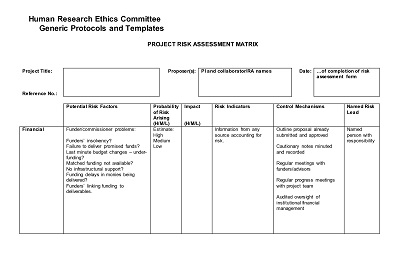 IT Project Risk Assessment Template
