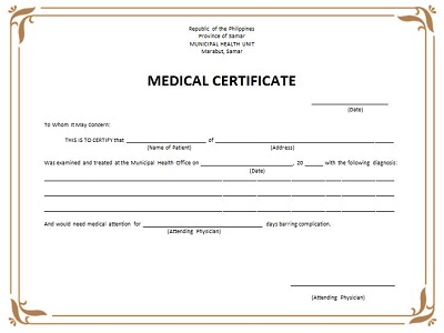 Medical Certificate Templates