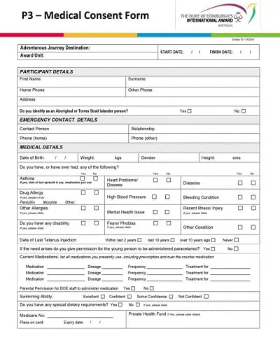printable medical consent form for minor