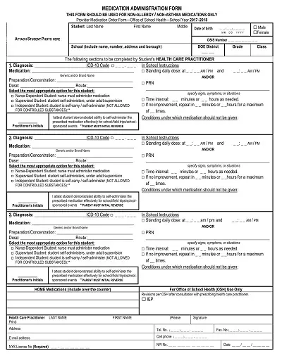Medication Administration Form Printable