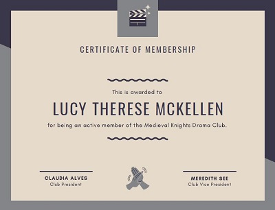 membership certificate template