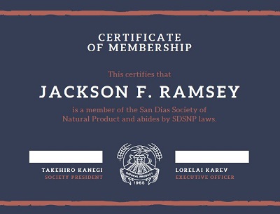 certificate of membership template