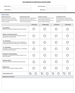 44+ Free Printable Player Evaluation Form Templates (PDF, MS Excel ...