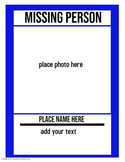 make your own missing poster
