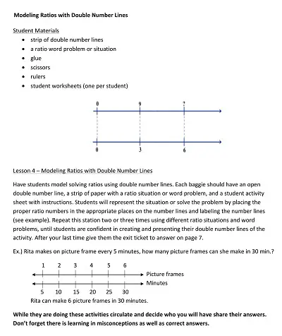 Modeling Ratios with Double Number Lines