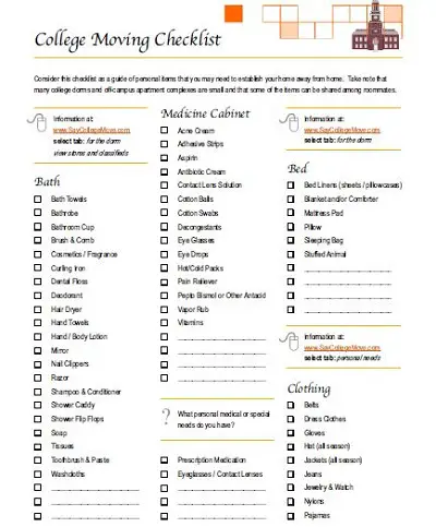 moving checklist pdf