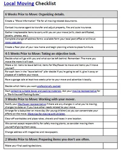 printable moving out of state checklist