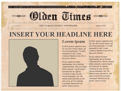 photoshop newspaper template