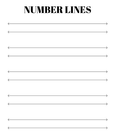 Open Double Number Lines Printable
