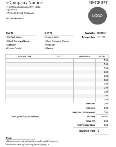 Free Pawnshop Receipt Templates Pdf Word Template Republic