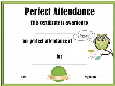 printable perfect attendance award