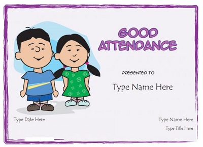 attendance certificate template