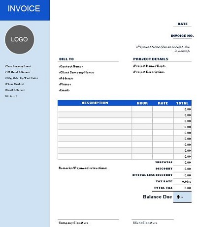 invoice template for photography