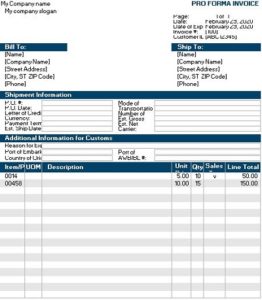 22+ Simple Proforma Invoice Templates (PDF, Word) » Template Republic