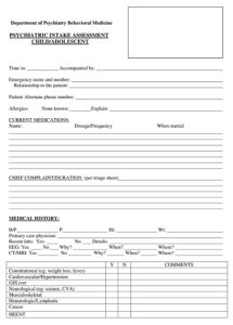 42+ Free Psychological / Psychiatric Evaluation Form Templates - PDF ...