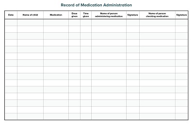 Record of Medication Administration