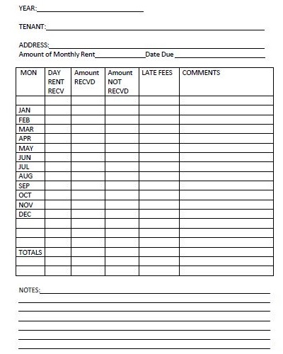 Free Rent Payment Schedule Template