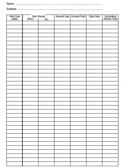 rent collection spreadsheet template