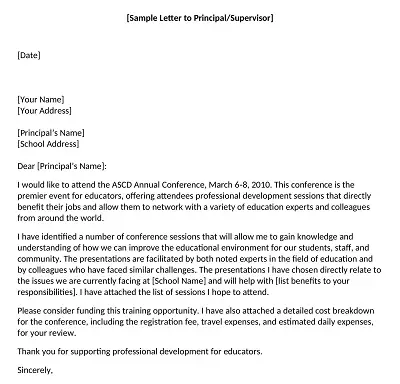 School Principal Excuse Letter