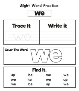 30+ Free Sight Word Worksheets - Printable Pdf, Ms Word » Template Republic