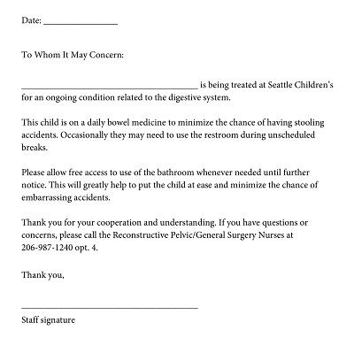 Simple School Excuse Letter