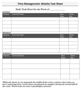 32+ Free Time Management Worksheet Templates For Students & Employees ...