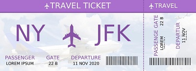 Travel Ticket Sample Word
