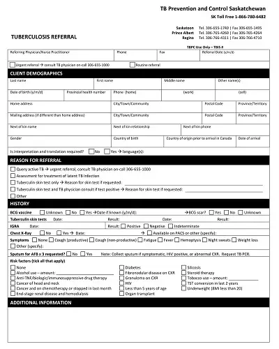 Tuberculosis Referral Form