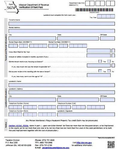 verification of rent form sample