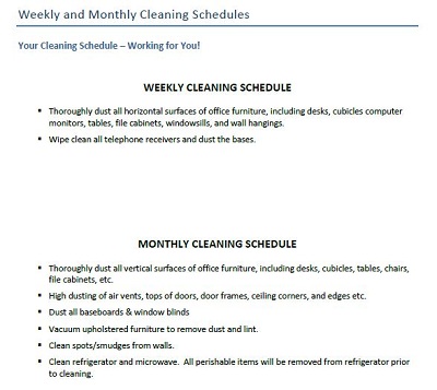 house cleaning contract template